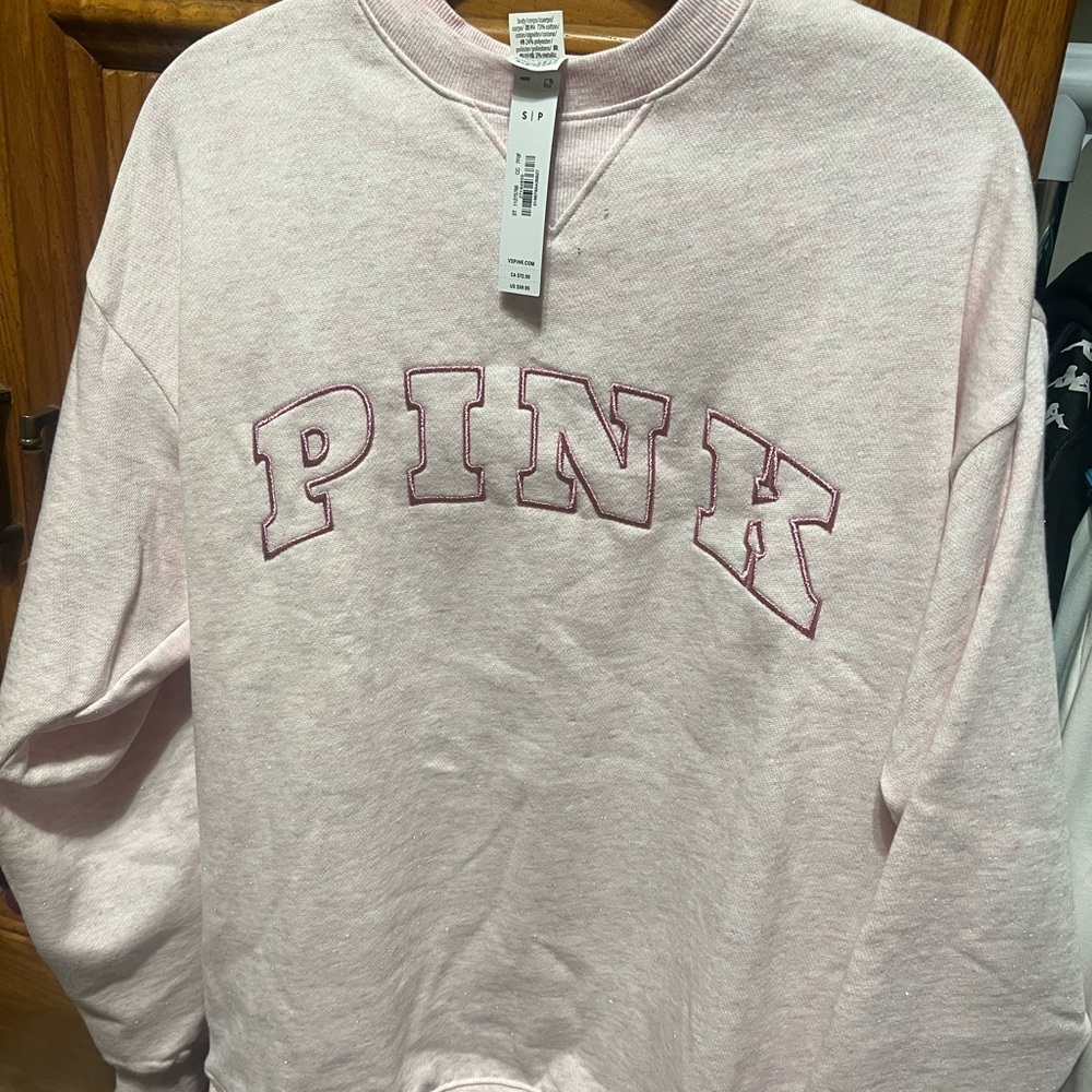 Victoria's Secret Pink Crew Neck Sweater - Light Pink
